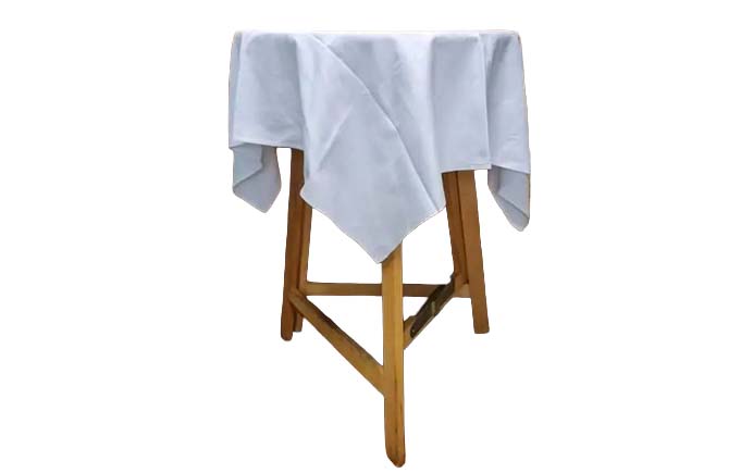 Stehtisch Holz mit Tischtuch